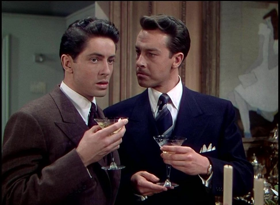 oldhllywoods's tweet image. john gall and farley granger in “rope” (1948)