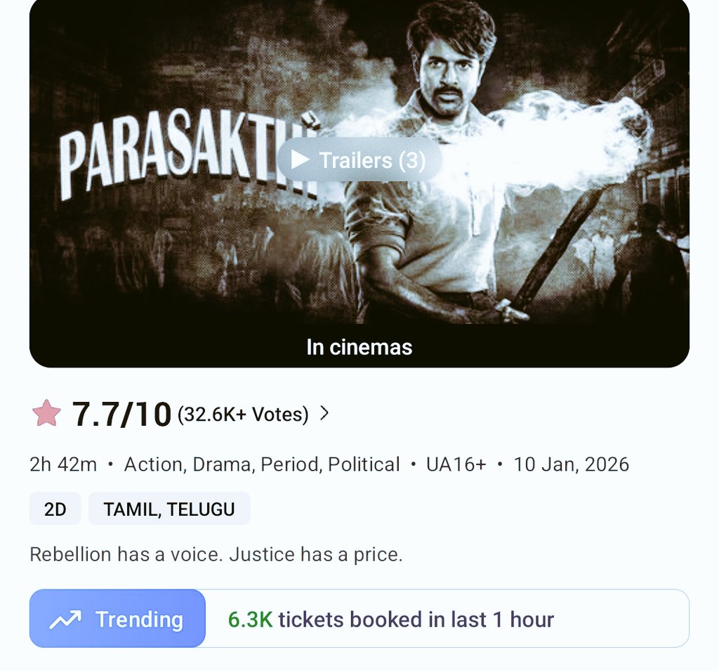 ThalapathiRISHI's tweet image. Pongal Clash 🤜🤛

DMK expectation : விஜய் vs SK

Reality : ஜீவா vs SK

அதுலயும் ஜீவா தான் leading-la இருக்காரு 🤣💯🔥

#JanaNayagan