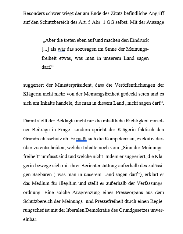 Es sind noch längst nicht alle problematischen Äußerungen von Daniel Günther gewürdigt worden. Ein Ministerpräsident, der glaubt, er könne festlegen, was man „in diesem Land sagen darf“ und was nicht, hat weder Demokratie noch Grundrechte verstanden.