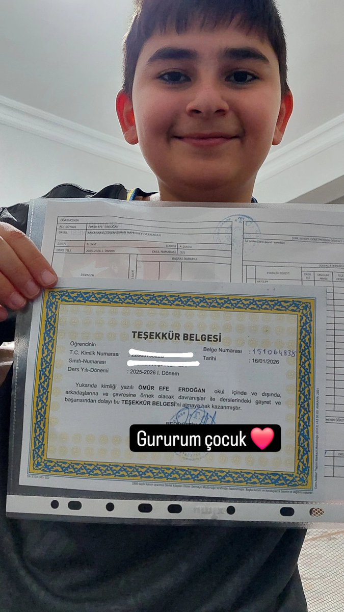 Gururum çocuk ❤️