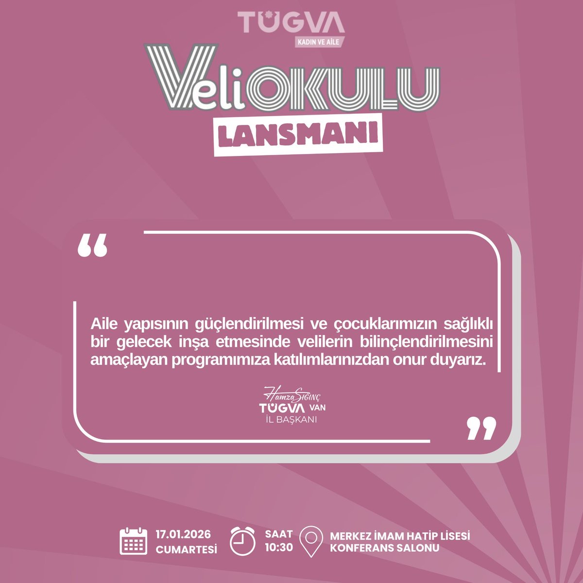 hamzasgnc's tweet photo. 📍Kadın ve Aile Koordinatörlüğü

Aile yapısının güçlendirilmesi ve çocuklarımızın sağlıklı bir gelecek inşa etmesinde velilerin bilinçlendirilmesini amaçlayan programımıza katılımlarınızdan onur duyarız.

@kadinailetr @Av_TubaArslan https://t.co/SyEU4fGMrn