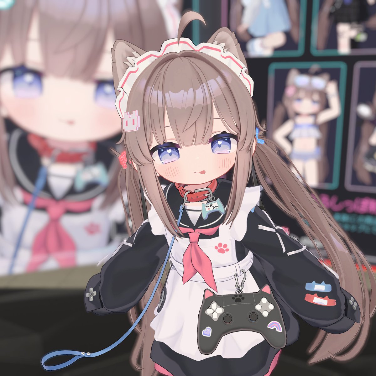 polygon_loading's tweet image. くるる様の新作「ひかるん」ちゃんを展示させていただきました‼️
🎈発売記念セール中🎈
サンプルアバター試着できます🎮🐾
#PolygonLoading #ポリロー