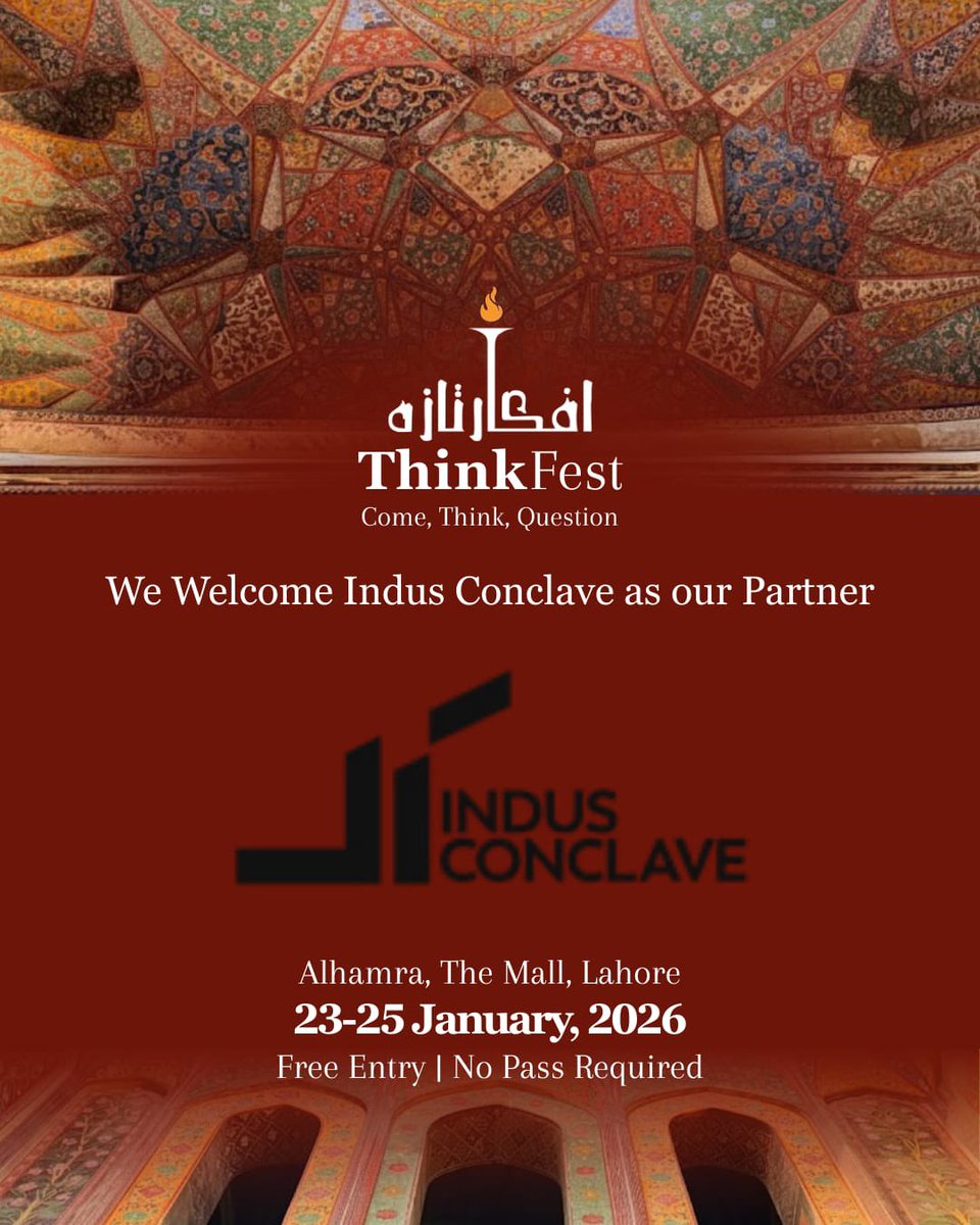 ThinkFestPK's tweet image. Continuing our collaboration with @IndusConclave for #ThinkFest2026!