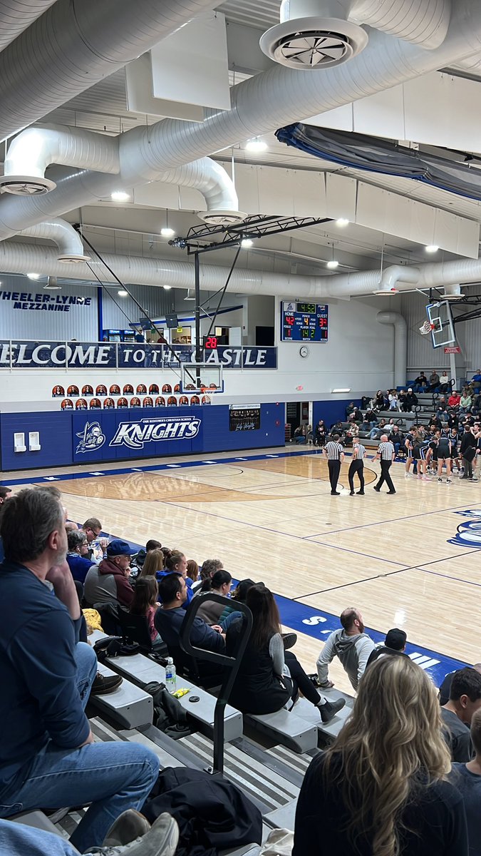 dalysshanson's tweet image. Fun night at “The Castle” watching two great teams go at it. Right now Our Redeemers is up by 3 against the Sage Hanson led TGU Titans. 
#ndpreps