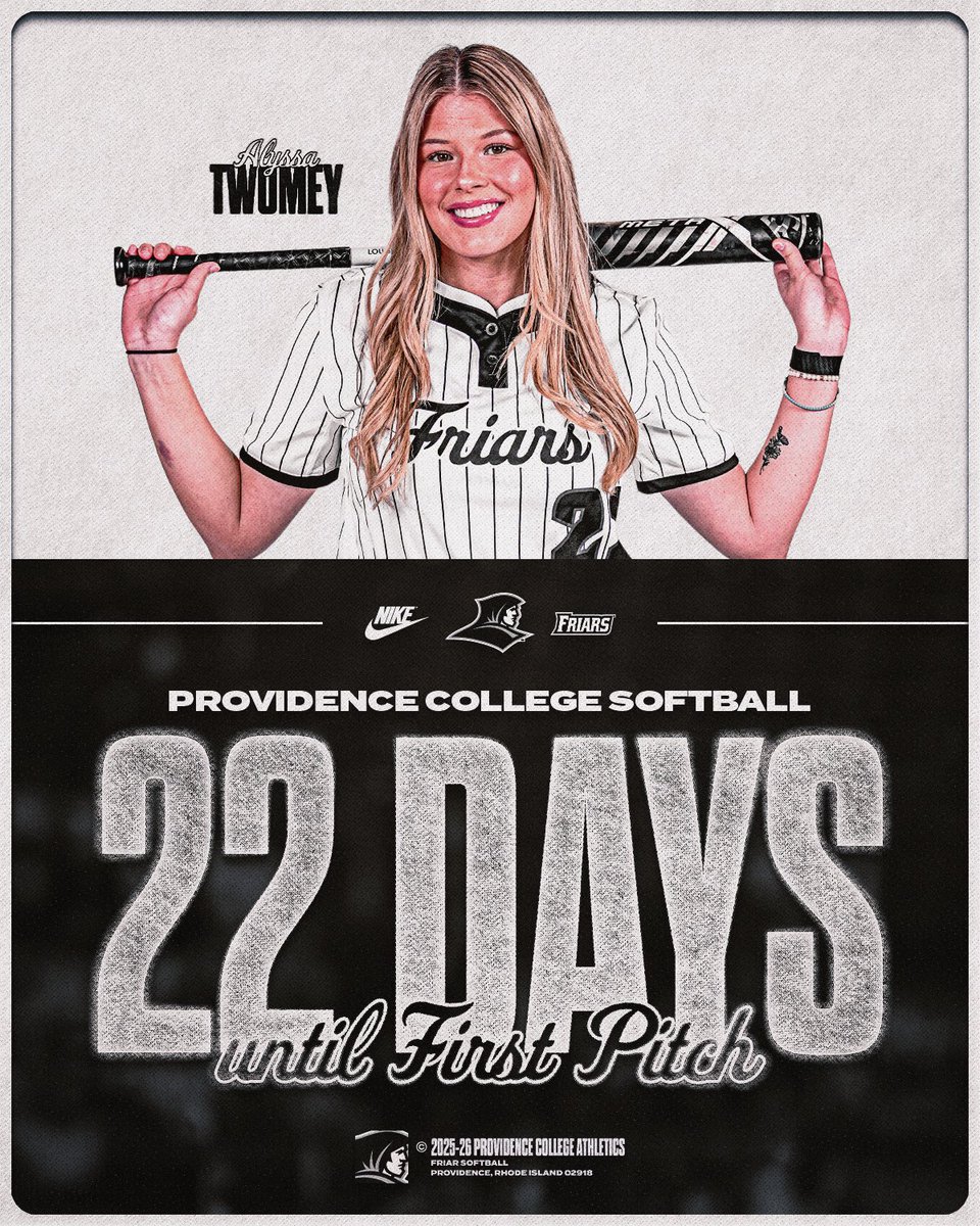 PCfriarsoftball's tweet photo. Lucky #22 Days until we are in Texas playing 🥎🥎🥎 with our besties! @_alyssatwomey15 #Mamma #1SC #HereToWin https://t.co/zbdjd0qpkC