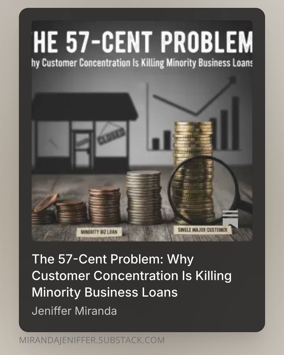mirandafunds's tweet photo. https://t.co/ruqFwLvRFr

#customerconcentration #latinobusinessowners #blackentrepreneurs #the57centproblem #governmentcontracting #smallbusinessfinance #accesstocapital #minoritybusiness #businessdiversification #SBA8a https://t.co/ON8mWd5ZDd