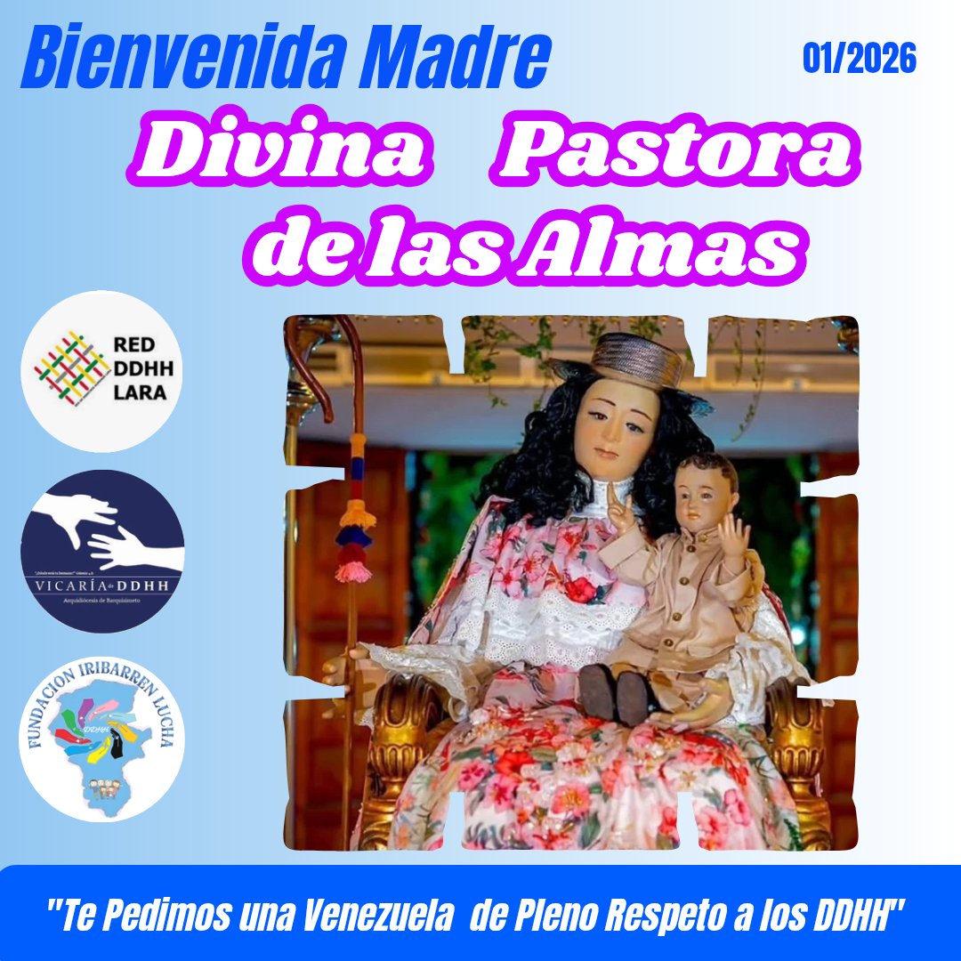 No hay fe completa sin justicia social. En la visita 168 de la #DivinaPastora  nuestro clamor es uno solo: Respeto pleno a los Derechos Humanos en Venezuela 🕊️
La defensa de la dignidad es un compromiso de todos, bajo cualquier manto
#DDHH
#Venezuela #15ene #Barquisimeto  #Lara