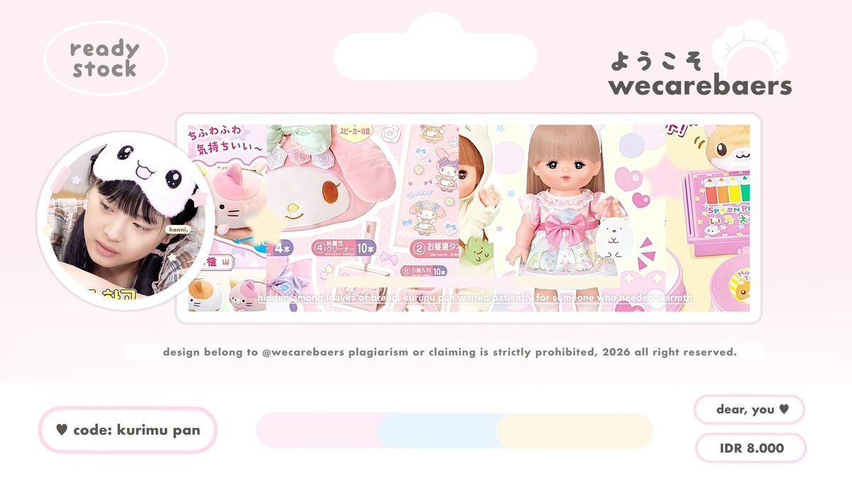 wecarebaers's tweet image. help repost ! timamaci &amp;gt;ᴗ&amp;lt;

👩🏻‍🍳 ⓘ heeelloo! aku bawa layout rs ready stock wonhee hanni haerin danielle yang bisa kamu jemput sekarang melalui direct messages or telegram ♡ IDR 8.OOO koin ia.  

#zonauang