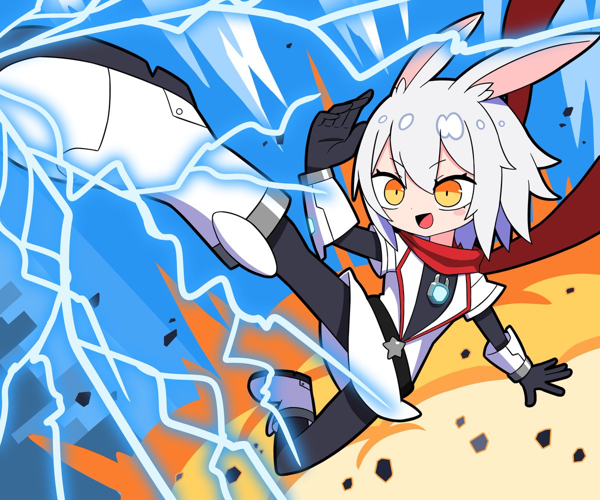 「今日はヒーローの日らしいのでOCのレポリーちゃんを再掲」|でるらご⭐絵仕事募集中のイラスト