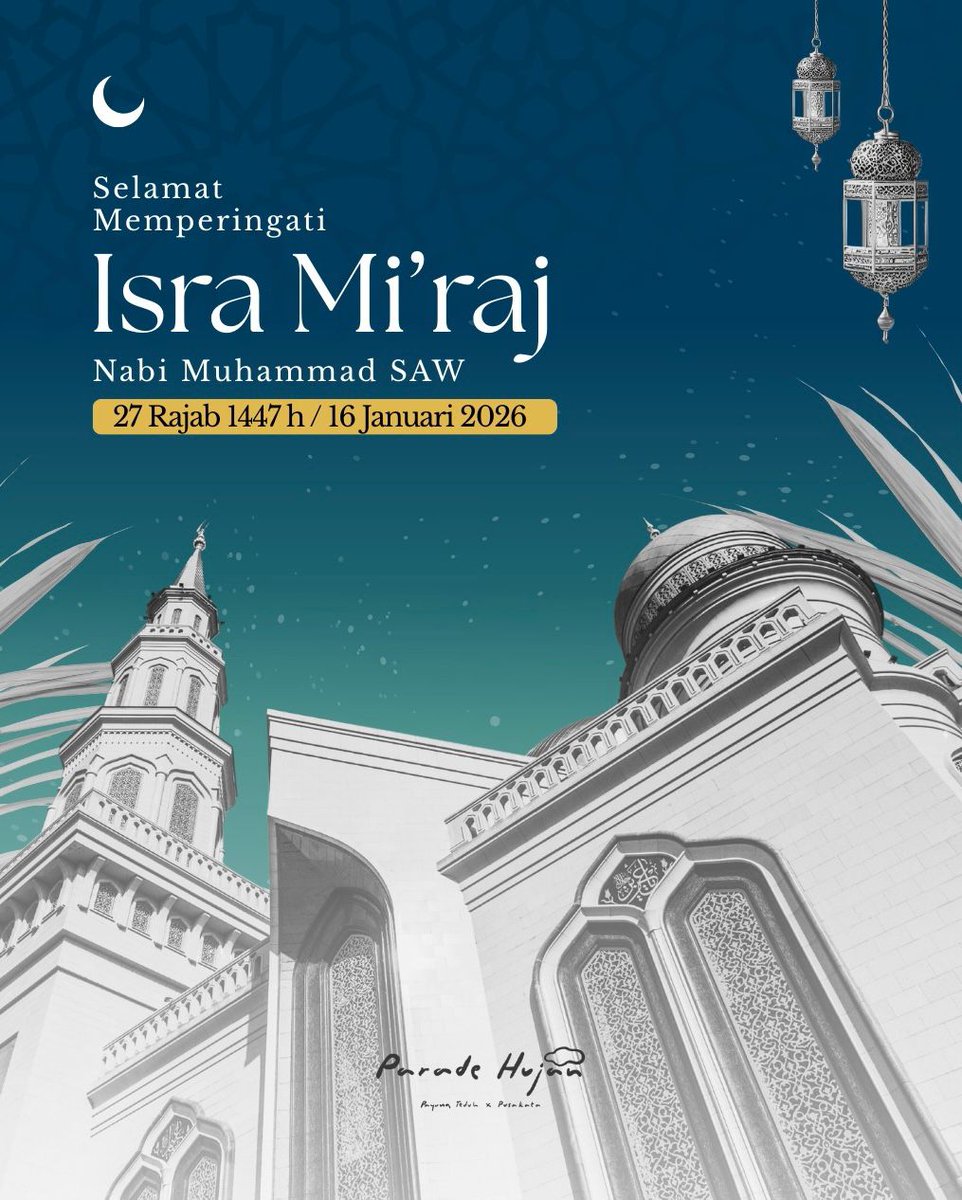 Isra Mi’raj adalah pengingat tentang perjalanan iman, harapan, dan arah pulang. Semoga maknanya memberi cahaya, ketenangan, dan kekuatan untuk terus melangkah, baik dalam hidup maupun dalam setiap karya yang kami bagikan.

Selamat memperingati Isra Mi’raj Nabi Muhammad ﷺ 🌙✨