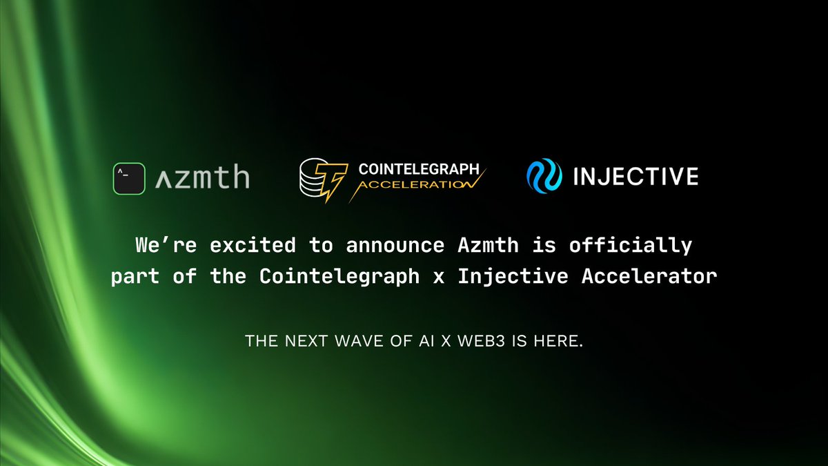 2026 started with a big win! Thank you to <a href="/CointelegraphAc/">Cointelegraph Accelerator</a> x <a href="/injective/">Injective 🥷</a> for backing this vision.

We’re kicking things off with Projekt Animas ft. @Suiyutarot, where AI agents meet real market behavior.

The future isn’t waiting and neither are we 🚀