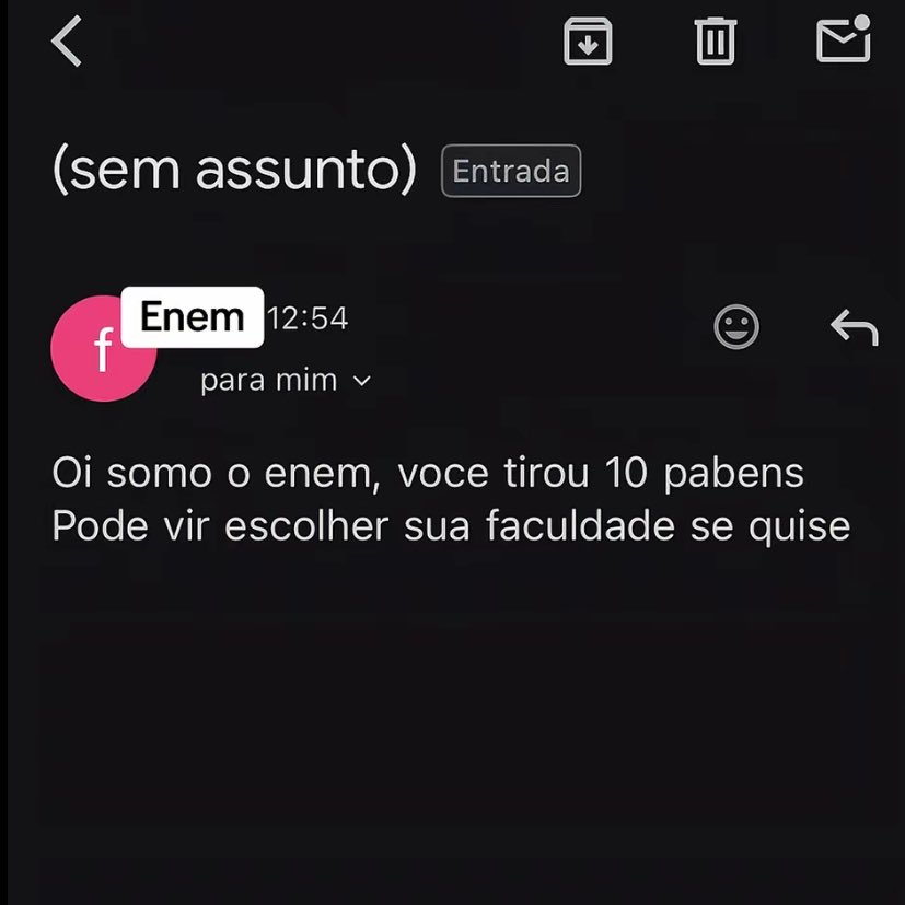 marijunnana's tweet image. Chegou isso aqui no meu e-mail pessoal, passei no Enem?