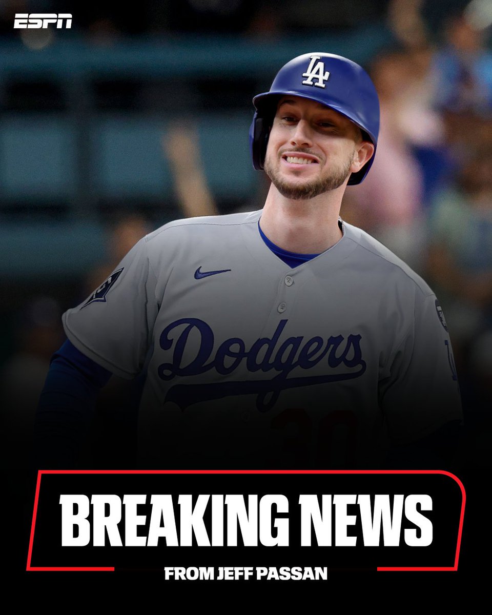 espn's tweet image. Breaking: Kyle Tucker and the Los Angeles Dodgers are in agreement on a free agent contract, sources tell @JeffPassan.  

Get breaking news alerts from Jeff Passan through the ESPN App: espn.smart.link/gq0gg34d4