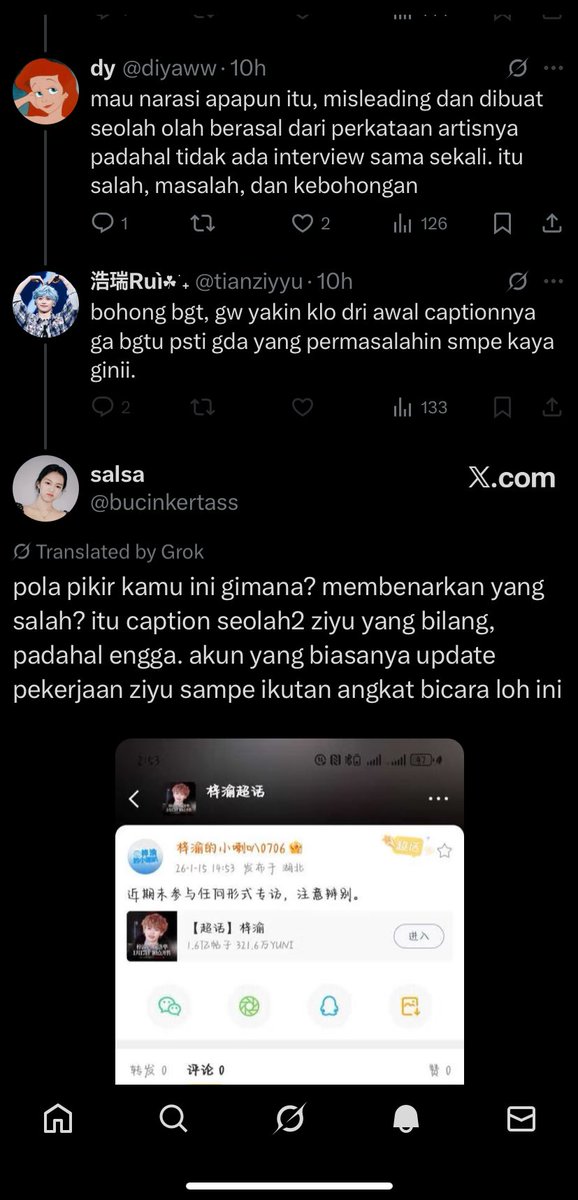 bucinkertass's tweet photo. jelas bgt kualitas tianziyu shipper ini, membenarkan yang salah demi halu otok2nya. pengecut malah ngeblock https://t.co/qeD8NM49ur
