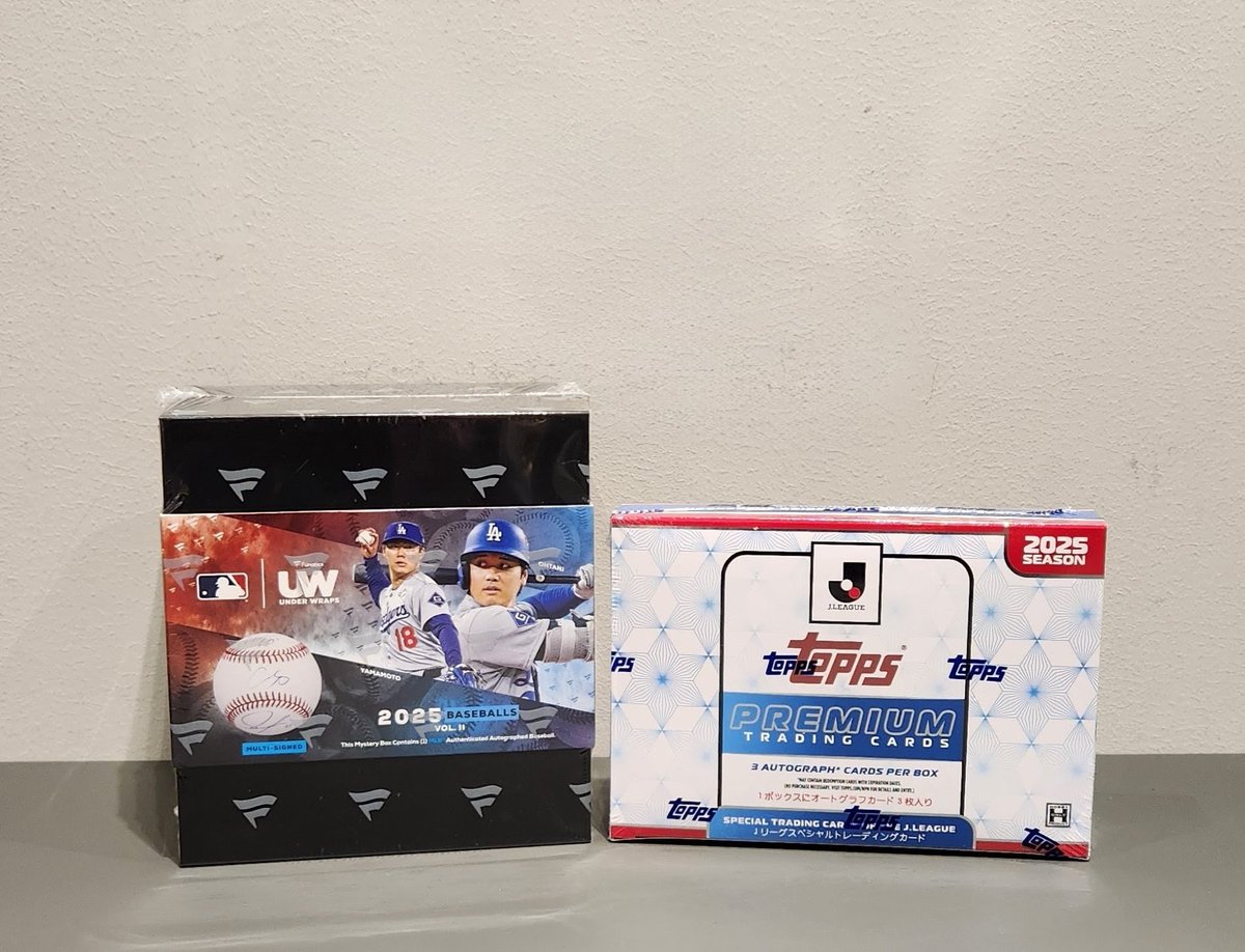 mintsendai's tweet image. 🦕新商品入荷🦖

・MLB⚾️
2025 FANATICS UNDER WRAPS MLB BASEBALL VolumeⅡ
・国内サッカー⚽️
2025 TOPPS J. LEAGUE PREMIUM

#仙台PARCO