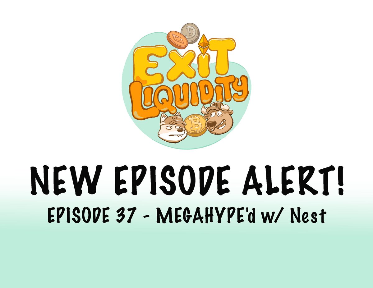 ✨Episode 37 - MEGAHYPE'd w/<a href="/NestExchange/">nest</a>✨

Trendy and Zerk are joined by Ace from Nest Exchange. The briefly recap the market and touch mining and Kaito  before diving into the Nest! 

Now available on Apple and Spotify ↓
podcasts.apple.com/us/podcast/epi…

open.spotify.com/episode/68C2G3…