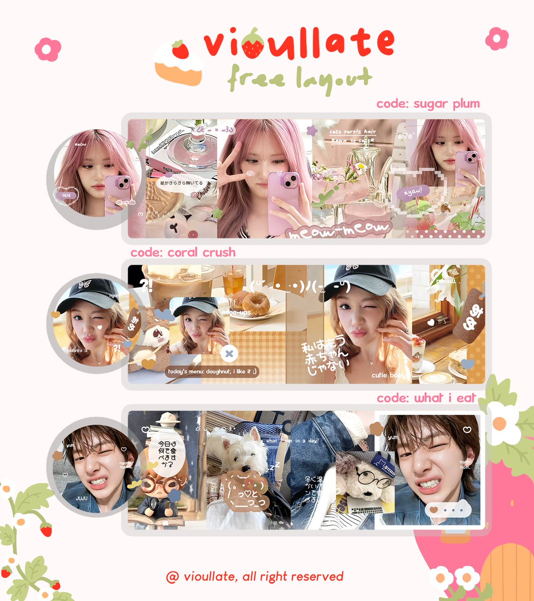 vioullate's tweet image. Help repost plis? Thankies :3

HeLLo! Today is @_anabul's birthday! yeaay 🥳
Kak tiaa mau berbagi 3 FREE LAYOUT BY REQ yang bisa kalian klaim ✨

🌸 : by reply
🎂 : sekarang - 21.00 wib

Let's celebrate! #TiaaTurns23Rawrr 
( #zonauang #zonaba )