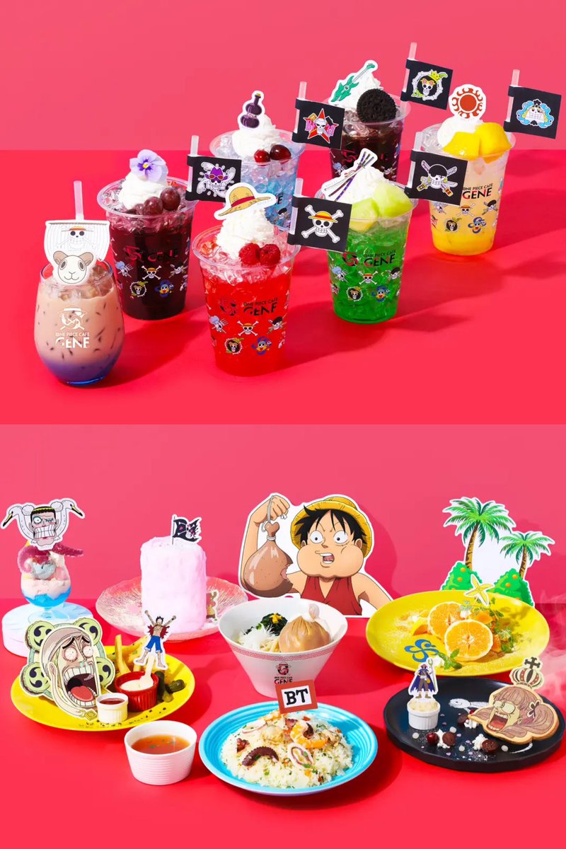 gourmet_nagoya's tweet photo. ワンピースの限定カフェ『ONE PIECE CAFE GENE』が名古屋パルコに今春限定オープンする予定です
https://t.co/WSF9NYVJKm https://t.co/Wh4BdTe305