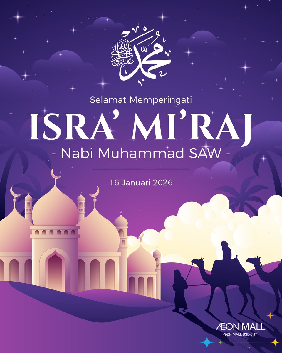 Selamat memperingati Isra Mi’raj Nabi Muhammad SAW.

Semoga perjalanan suci yang dilalui Nabi Muhammad SAW menjadi pengingat akan pentingnya keimanan dan kebaikan dalam setiap langkah.