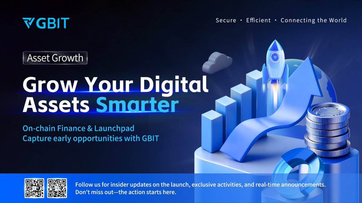 Grow your digital assets smarter 🚀
Unlock early opportunities with on-chain finance &amp; launchpad solutions on GBIT.

Secure. Efficient. Built for the future.
👉Join Now: gbit.io

#Crypto #Web3 #DigitalAssets #GBIT #CryptoTrading #CryptoMarket