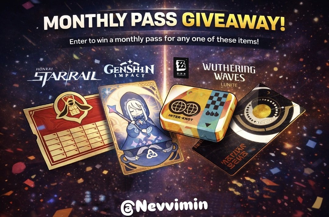 NevviMin's tweet photo. Columbina banner here! 🎁
Monthly Pass Giveaway
Welkin / ESP / Inter / Lunite
✅ Rules:
• Follow me
• RT+Like
 Ends in 2 days. Good luck 💫 https://t.co/LJZfFHyETU