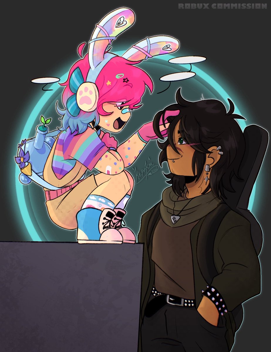 Another commission robux by <a href="/Kitt_Punk144/">💙💕Joshie💕💙 (Kitt _Punk144)</a> (i love their art so much they so cute.... I need destroy them)