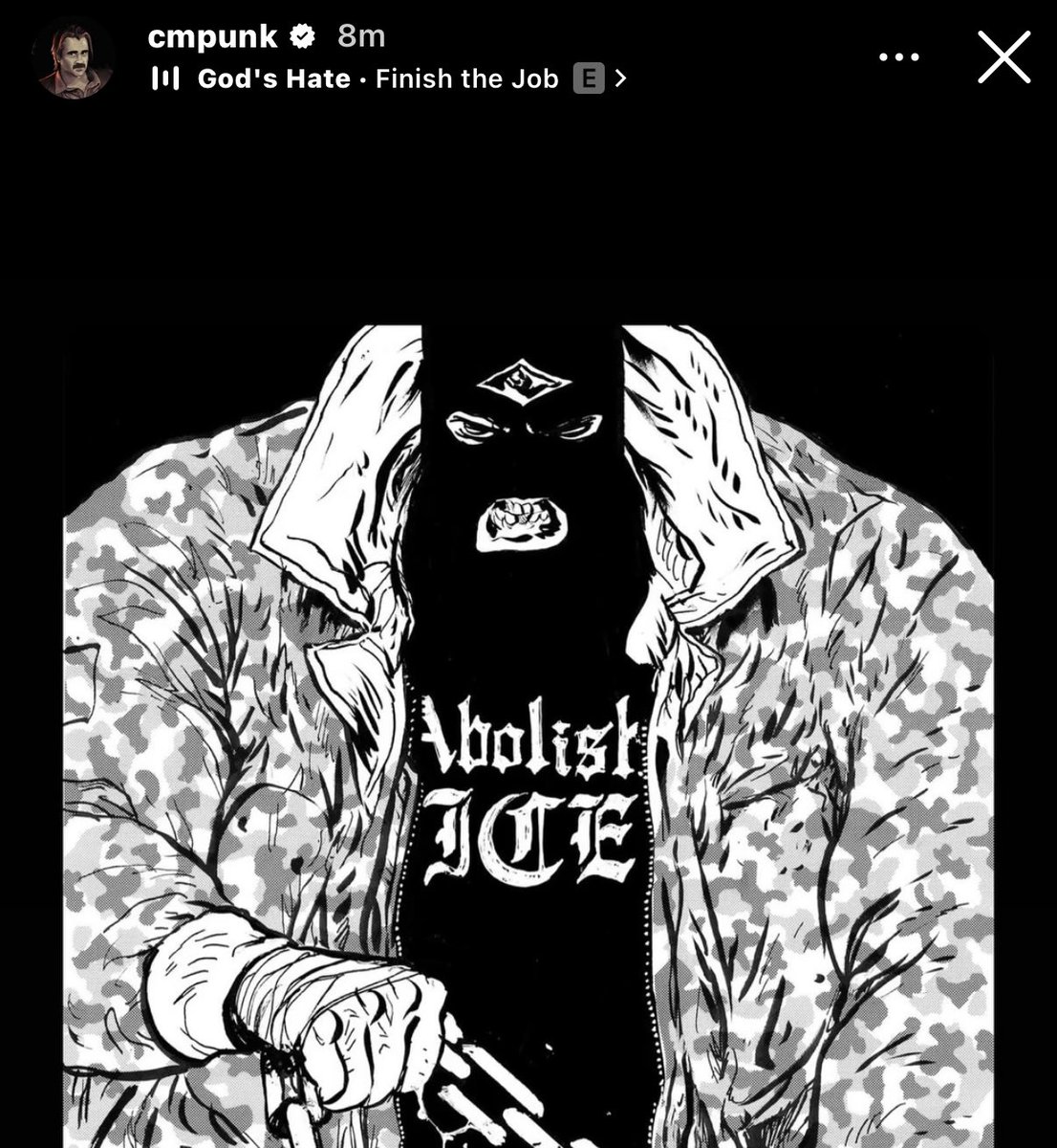 FadeAwayMedia's tweet photo. Cm Punk’s latest post: 

“Abolish ICE” https://t.co/hsb97MYoOd