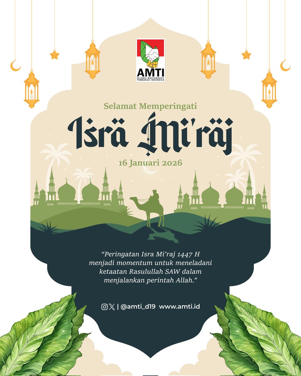 Selamat memperingati Isra Miraj🙏
Semoga perjalanan suci Nabi menjadi teladan dalam setiap aspek kehidupan. Isra Miraj adalah pengingat bahwa tidak ada yang mustahil bagi Allah.Gantungkanlah harapan hanya kepada-Nya
#isramiraj #1447hijriah