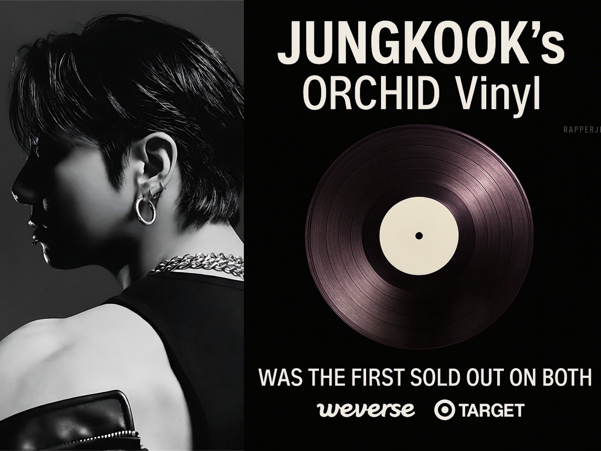 _rapperjk_'s tweet image. Jungkook’s “Orchid” Vinyl  
💿 1st to sell out on Weverse US &amp;amp; Target