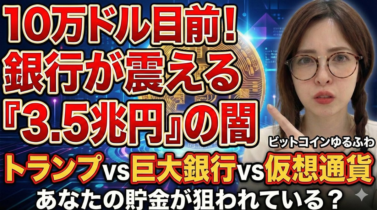 米国🇺🇸 巨大銀行が私たちの預金で3.5兆円もボロ儲けしているという衝撃の事実が…！😱 だから銀行は、私たちに高い報酬をくれる『ステーブルコイン』をいじめようとしているんです。  『そんなの不公平！』って怒る今アメリカで起きているドタバタ劇をわかりやすくお話し ...