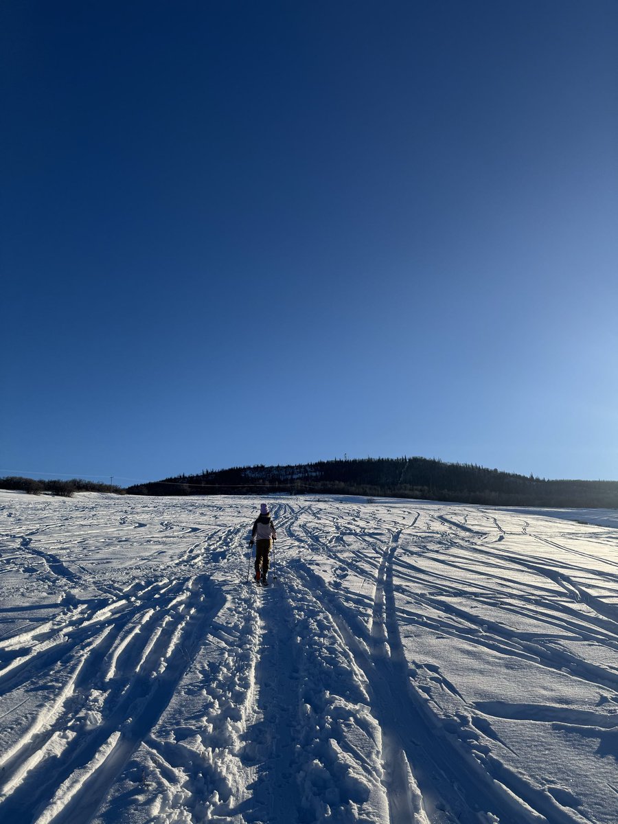 Chasing wifey up the mountain for her first skin. Won’t be the last. Spring skiing in January is sketch.