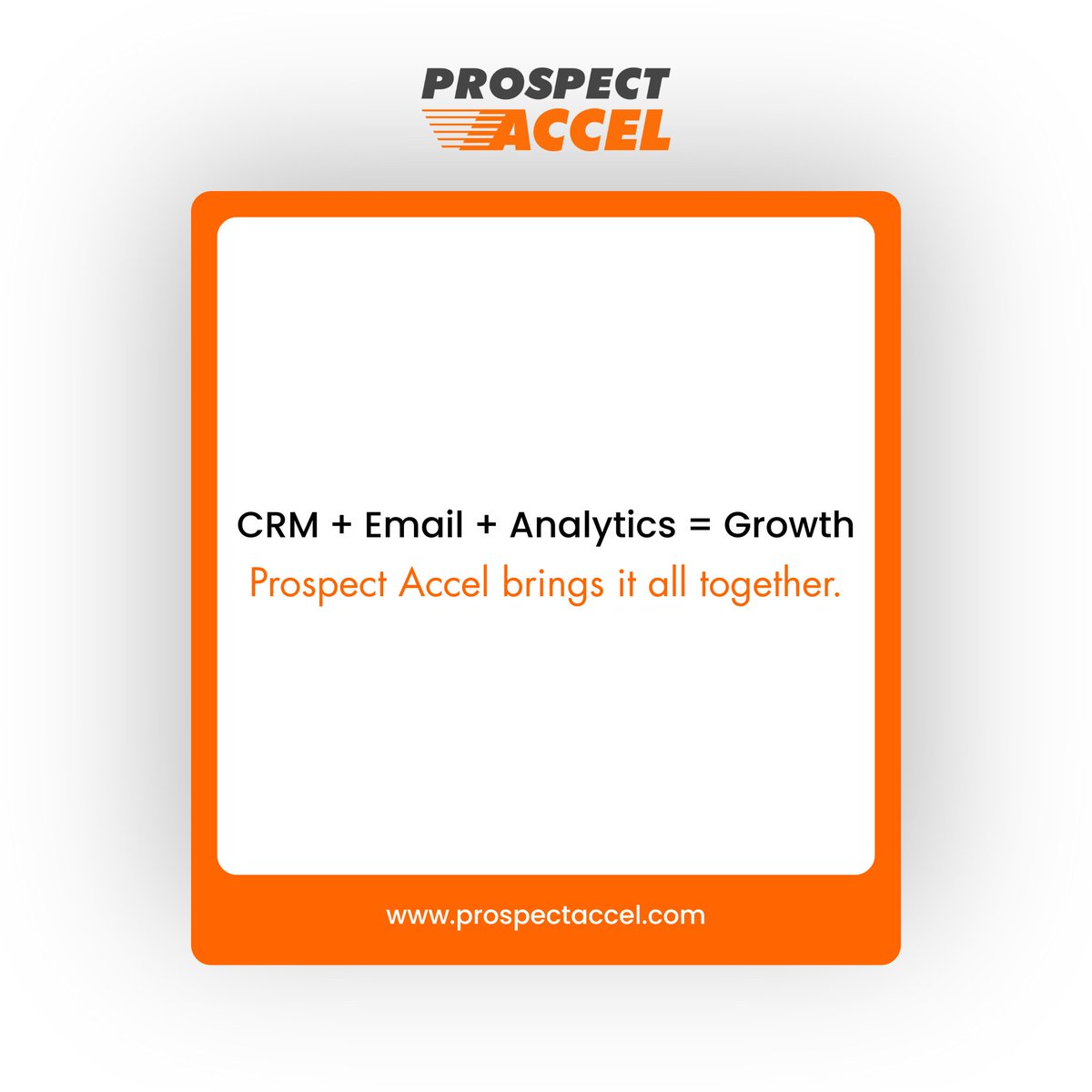 ProspectAccel's tweet photo. Why juggle multiple tools when Prospect Accel combines CRM, email, and analytics in one? Work smarter. Grow faster. 

Visit - https://t.co/fQtGWY0evo

#CRM #CRMSoftware #EmailMarketing #MarketingAnalytics #AllInOnePlatform #BusinessGrowth #ProspectAccel https://t.co/kKrwILZteP