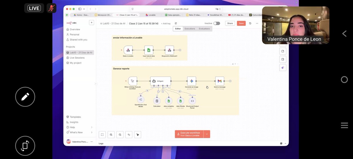 🤓 Nuevos retos y aprendiendo a crear agentes y automatizaciónes con <a href="/n8n_io/">n8n.io</a> . Vamos paso a paso en este reto 21 días de IA con #lab10 .

#n8n #IAagents #IA #retos #educacion