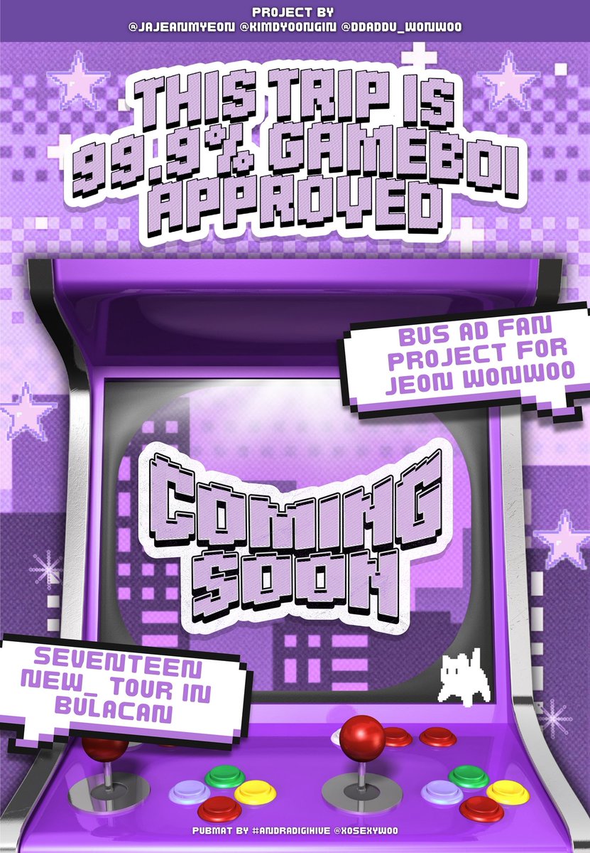 kimdyoongin's tweet image. 𝙄𝙣 𝙘𝙤𝙡𝙡𝙖𝙗𝙤𝙧𝙖𝙩𝙞𝙤𝙣 𝙬𝙞𝙩𝙝
— @jajeanmyeon and @ddaddu_wonwoo 

🎯 𝗥𝗘𝗔𝗗𝗬, 𝗕𝗨𝗟𝗔𝗖𝗔𝗡?
WONWOO GAMEBOI BUS
COMING SOON.🚍👾🎮

#SVT_TOUR_NEW_BULACAN #NEW_BULACAN #WONWOO_IN_BULACAN