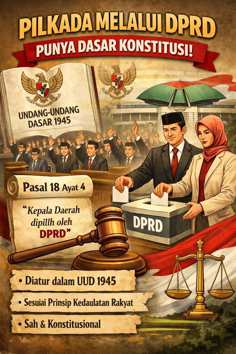 poorphobieu's tweet image. Pilkada melalui DPRD adalah langkah strategis yang berlandaskan konstitusi, memperkuat demokrasi lokal dan menciptakan sinergi antara pemerintah dan masyarakat untuk kemajuan bersama.