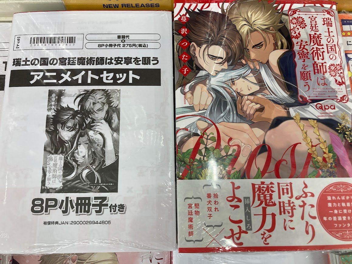 書籍入荷情報】 『瑞土の国の宮廷魔術師は安寧を願う アニメイトセット