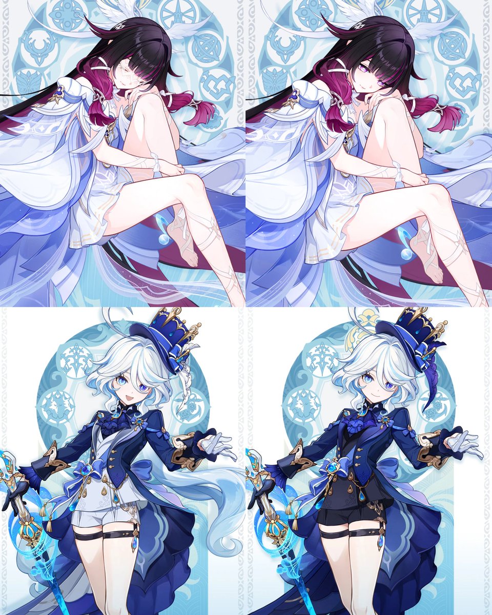 Hydro queens getting two Drip Marketing 

#GenshinImpact #Columbina #Furina