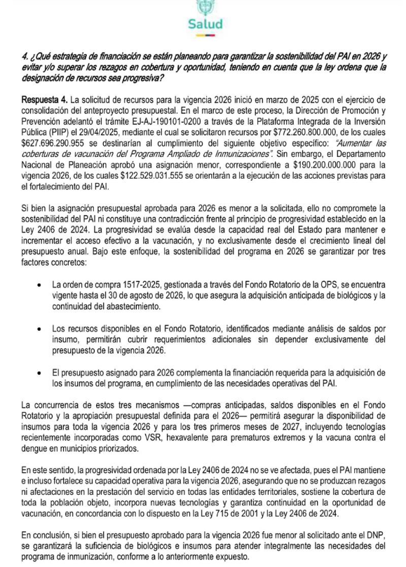 ¿Qué está pasando con el presupuesto de vacunas para 2026?
El <a href="/MinSaludCol/">MinSalud Colombia 🇨🇴</a>  admite una reducción crítica en la asignación presupuestal para el Programa Ampliado de Inmunizaciones (PAI). Aquí los datos que todos debemos conocer.
El <a href="/MinSaludCol/">MinSalud Colombia 🇨🇴</a> solicitó más de $772 mil millones