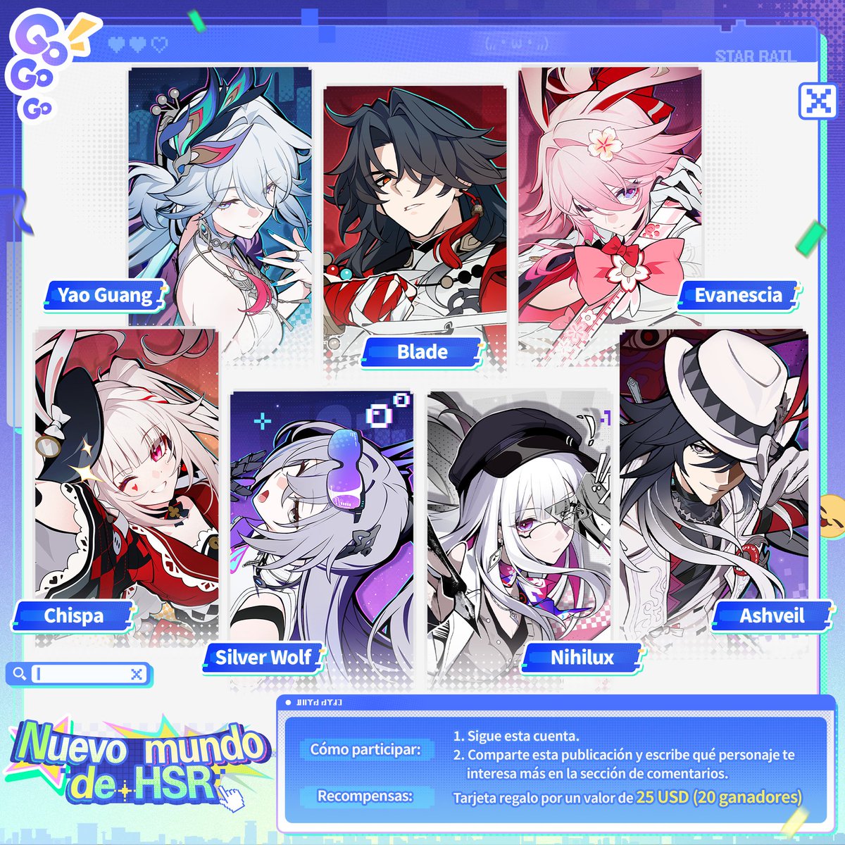 honkaisr_es's tweet image. ˗ˏˋ Evento #HSRNuevoMundoDesbloqueado ✨ˎˊ˗

El Expreso Astral está a punto de partir hacia su próximo destino #Planarcadia 💥🎭
Talentos increíbles se reúnen en este mundo de la Exultación
¿¡Quién recibirá la gracia de Aha⁉️

🎁 Sigue nuestra cuenta oficial y comparte esta…