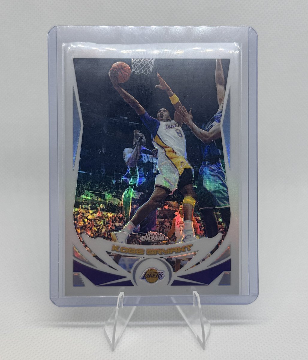 tannertheripper's tweet photo. 2005 Topps Chrome Kobe Bryant Refractor. Pulled today out of my childhood bedroom @CardPurchaser https://t.co/BmXDZiP6Hk