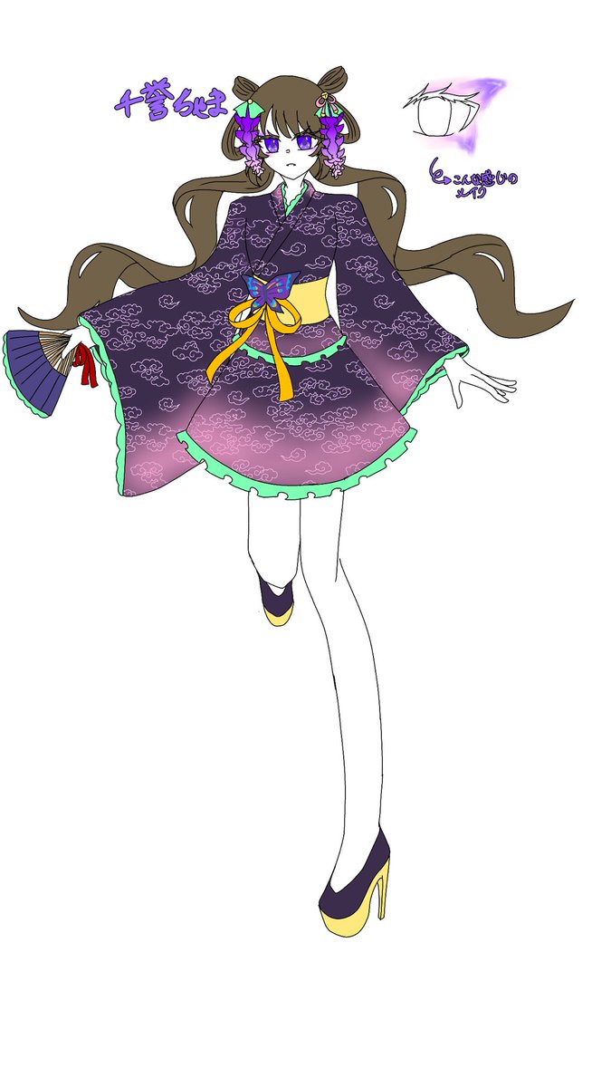 C0457021062's tweet photo. 最近、自キャラの参考資料絵を描いている。色使いがとても私 https://t.co/q7txSRxY2B