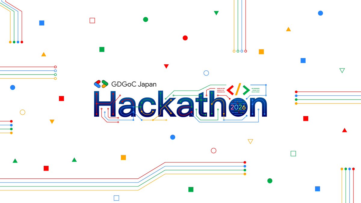 gdscjp's tweet photo. 🚀Google Developer Groups on Campus Japan Hackathon 参加募集中 🚀

全国7地点を結ぶ、大規模学生ハッカソン、3月に開催

Google の最先端テクノロジーで「常識」に挑む9日間

開発・勉強会で使える Google Cloud クレジットを参加者に付与予定！

📍開催地：函館・仙台・会津・東京・名古屋・大阪・福岡
🏆決勝：Google Japan 渋谷オフィス
🗓️タイムライン：Kickoff 2/22 → 予選 3/14-3/22 → 決勝 3/28, 29

詳細・参加登録は Connpass または Craft Stadium をチェック！👇  

https://t.co/ZJ5aShsjRQ
https://t.co/dx4Ia7p6Vc

#ハッカソン #GDGoC #gdgocjp #GDGoCJPHack
