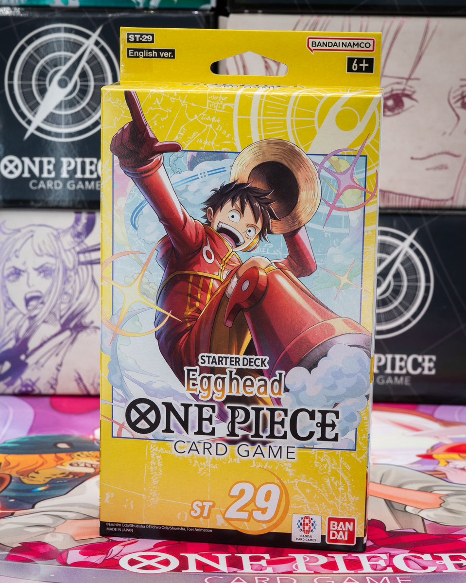 ONEPIECE_tcg_EN's tweet image. [Product Release]
Hey One Piece Pirates!
OPCG STARTER DECK -Egghead- [ST-29] is available starting today, Jan. 16! 
Start your new journey following the Egghead Arc and enjoy adding new abilities to your crew!
Details: en.onepiece-cardgame.com/products/boost…
#ONEPIECE
#onepiececardgame