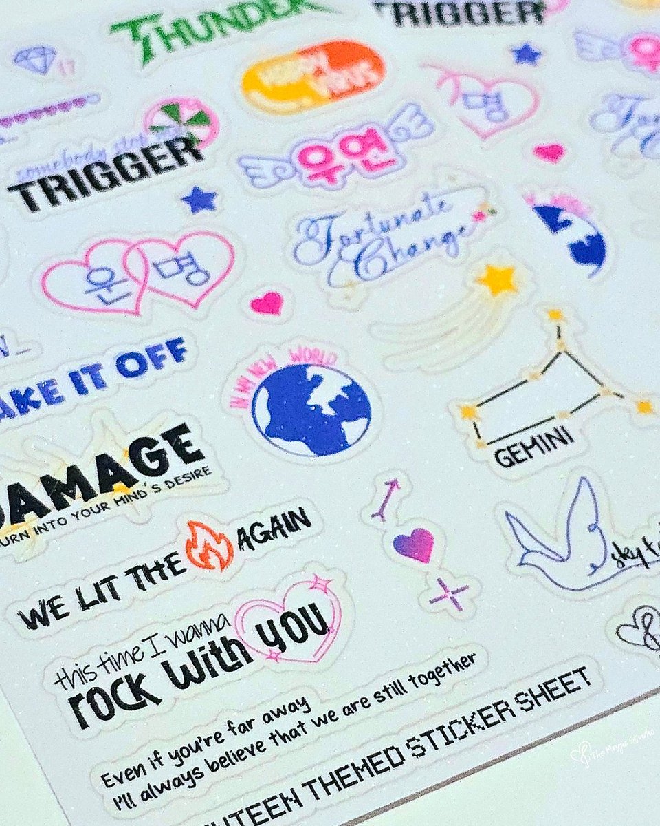 HAPPY BOO DAY 🍊 

also dropping our glitter sticker sheet, inspired from the NEW_ Tour setlist ✨️ spot the songs! this will also be available as temporary tattoo sheets, so stay tuned for more drops 😉