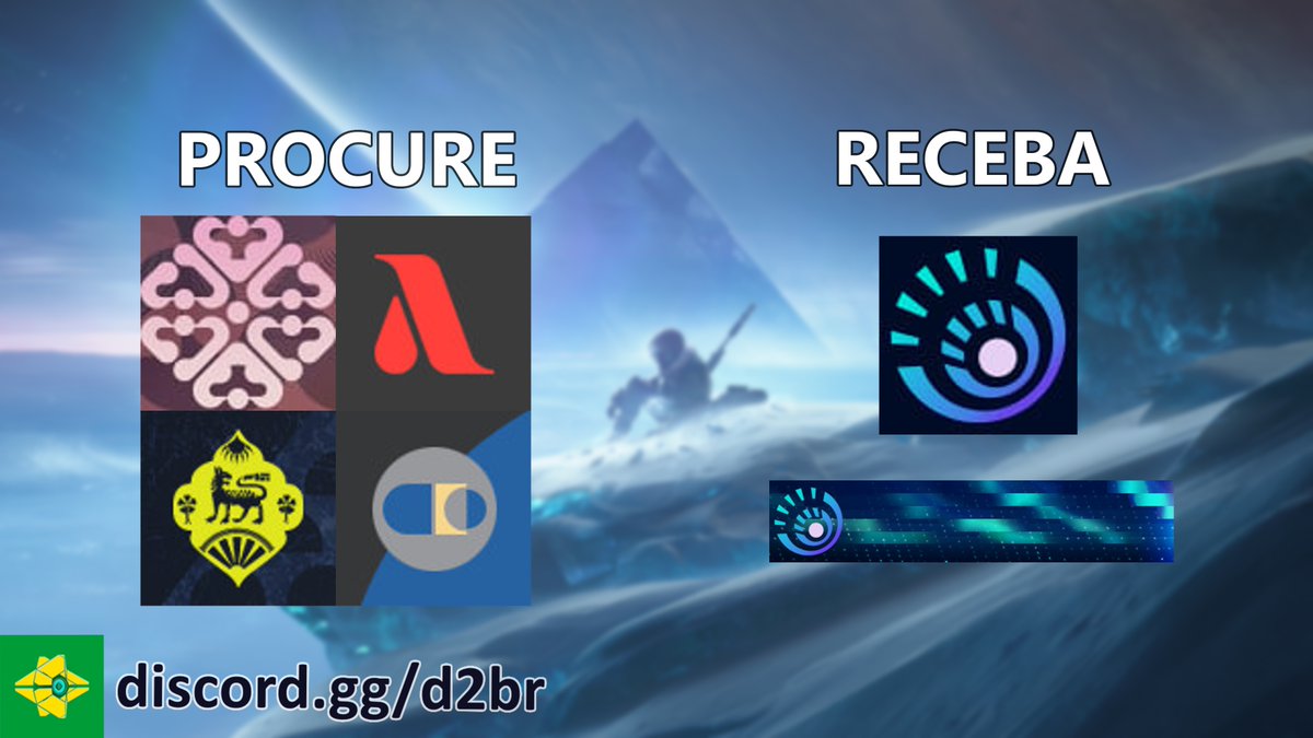 🚨CAÇA AO TESOURO🚨

Encontre os emblemas dentro do jogo!

A primeira pessoa que completar a lista e comentar nesse post leva o emblema "Aurora Prismealis"!

REGRAS:   
- O vencedor não pode ter o emblema.  
- O BungieID deve estar presente nas 4 fotos.

#Destiny2 #D2Creator