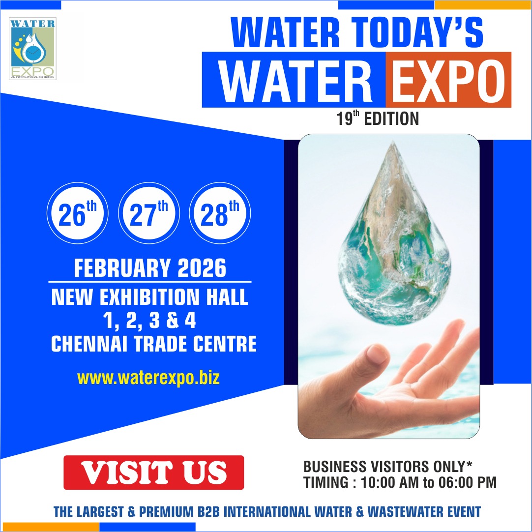 Ready to scale your business? Don't miss South Asia's premium B2B water event! Network with leaders &amp; explore wastewater solutions.
Feb 26-28 | Chennai Trade Centre 
Visit Us:  zurl.co/tvy8f 
info@watertoday.org |+91 7339379268
#Sustainability #WaterToday #B2B #Chennai