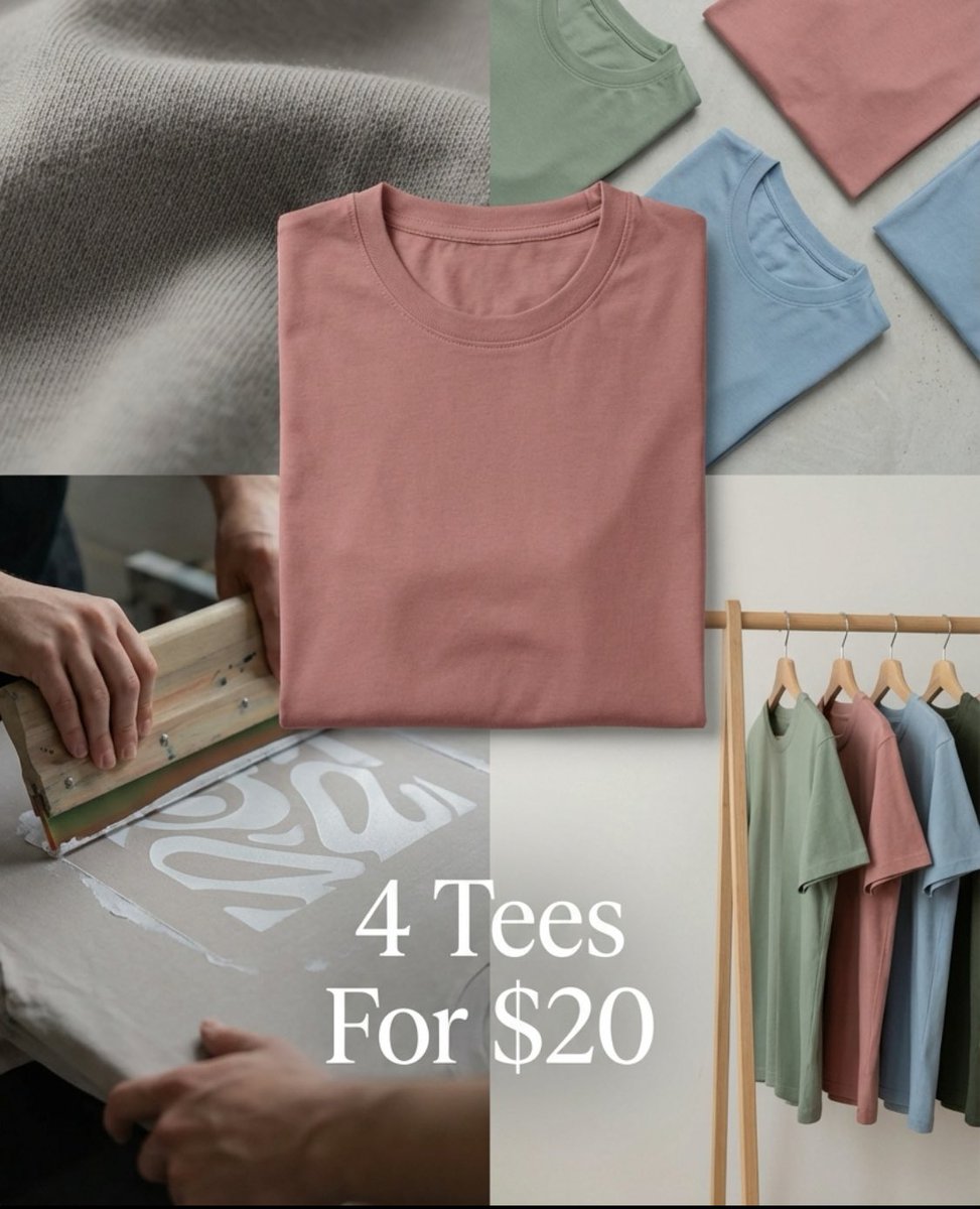 365mark_com's tweet image. Soft. Simple. Everyday essentials.
✨ 4 tees for $20 ✨ #BasicTees ##TeesForDays #fyp #trending