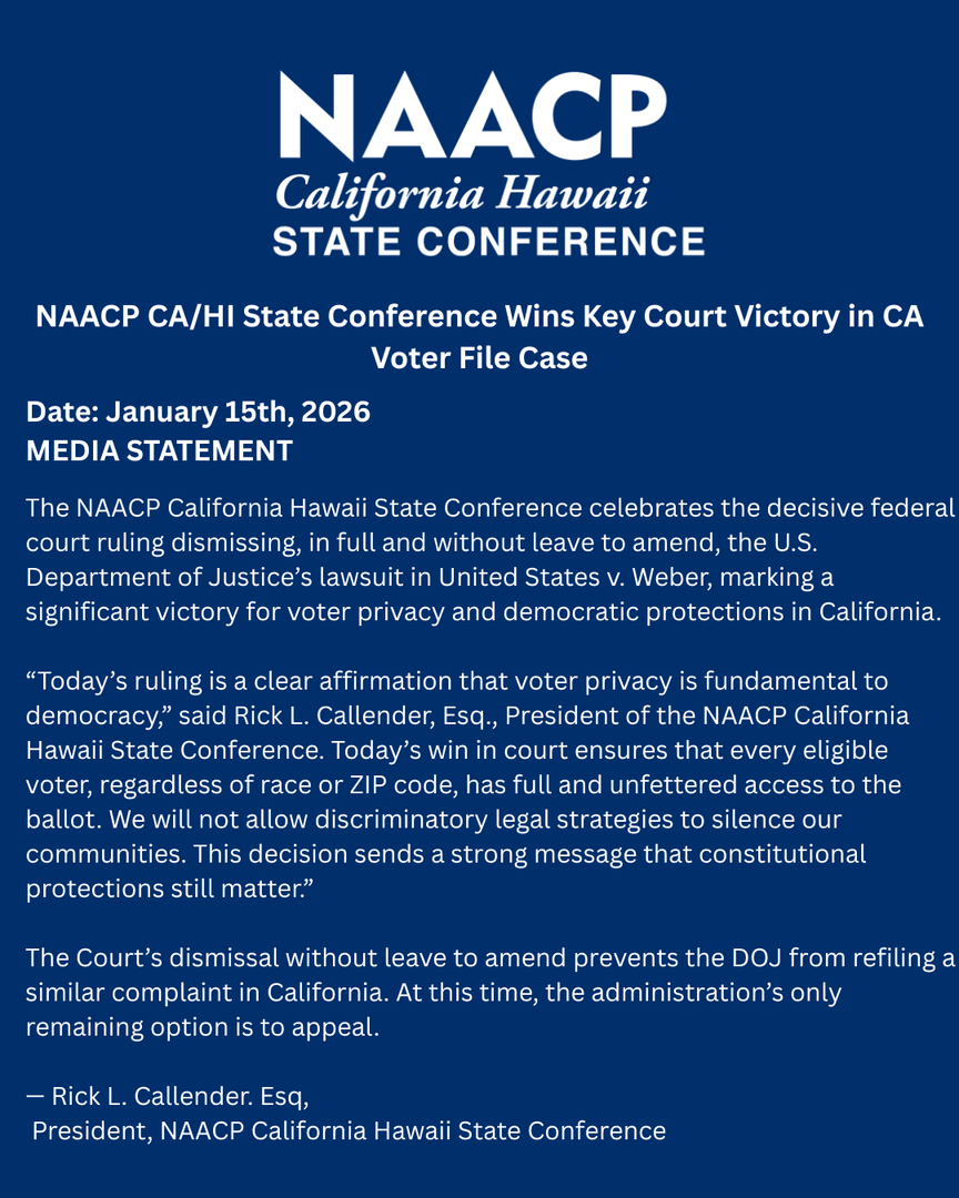 NAACP CA/HI State Conference tweet media