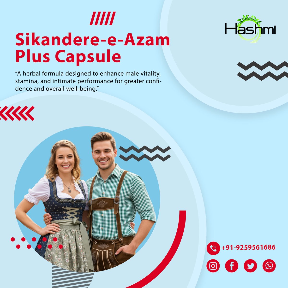 GermanHashmi's tweet image. Hashmi Sikandere-e-Azam Plus Capsule supports male strength, stamina &amp;amp; intimate wellness.
📞 Contact: +91-9259561686
🌐 Website: hashmi.com
Hashtags:
#MaleWellness #MenHealth #HerbalSupport #Vitality #Stamina #IntimateHealth #Hashmi #Confidence #viralpost #Trending
