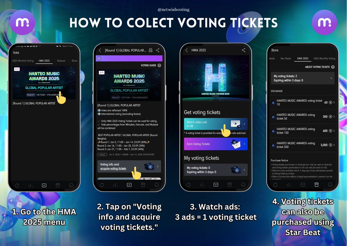 nctwishvoting's tweet image. ꒰ঌ Mubeat ໒꒱
3 ads = 1 voting ticket
10 tickets/acc/day

Android : play.google.com/store/apps/det…
IOS : apps.apple.com/us/app/mubeat-…